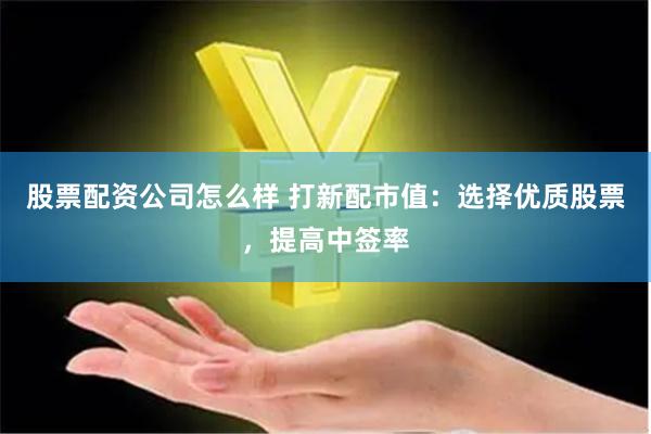 股票配资公司怎么样 打新配市值：选择优质股票，提高中签率